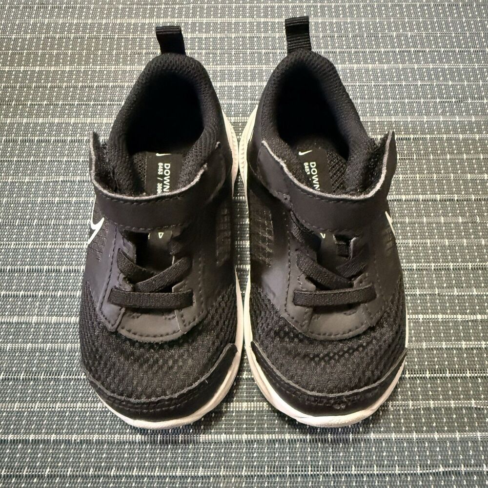 Nike Toddler Downshifter Black Tenna Shoe Ankle Strap Size 6C